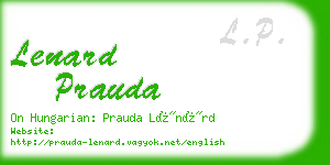 lenard prauda business card